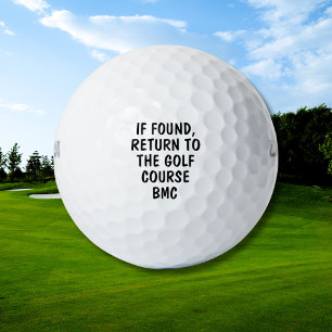 Lustiger personalisierter Monogramm verlorener Gol Golfball