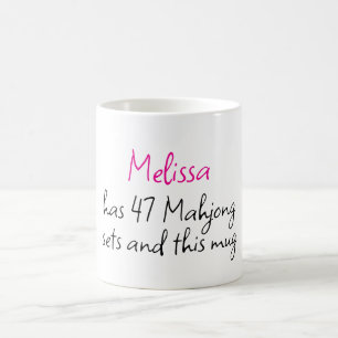 Lustiger personalisierter Name Kreativer Mahjong Kaffeetasse