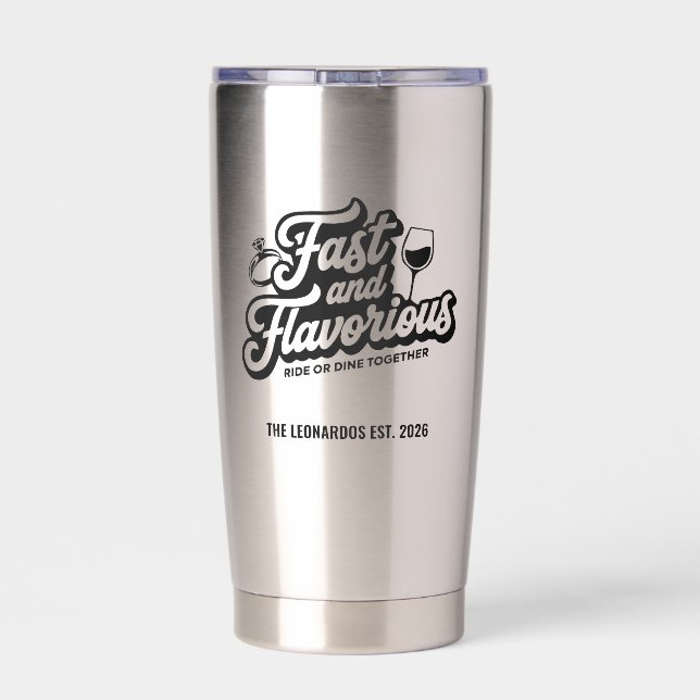 Lustiger personalisierter Tumbler  Thermobecher (Rückseite)