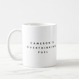 Lustiger personalisierter Überdenker-Humor-Zitat Kaffeetasse