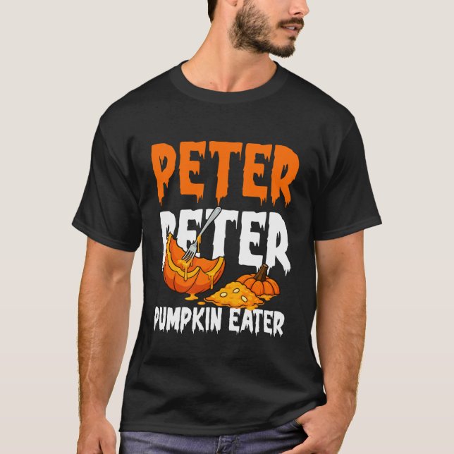 Lustiger Peter Pumpkin Eater Halloween-Kostüm Männ T-Shirt (Vorderseite)
