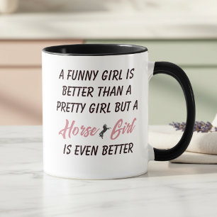 Lustiger Pferde Mädchen Becher Pferdeliebhaber Bec Tasse