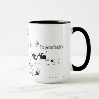 Lustiger Pferde-u. Schaf-Cartoon Tasse