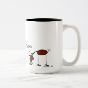 Lustiger PferdeCartoon Zweifarbige Tasse