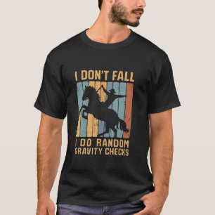 lustiger Pferdereiter stürzt Reiterliebhaber T-Shirt