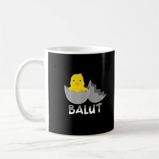 Lustiger philippinischer Balut Kaffeetasse (Links)