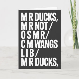 Lustiger phonetischer Witz von MR Ducks, Geschenk Karte