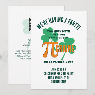 Lustiger Pi-Day-QR-Code-St.-Patricks-Day-Pub-Party Einladung
