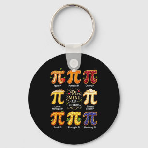 Lustiger Pi-Tag 3.14 Pi-Menü Obst Mathematikliebha Schlüsselanhänger