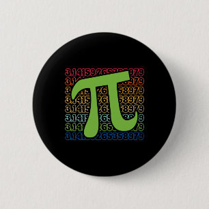 Lustiger Pi-Tag 3.14 Pi-Symbol Spiralzahl Mathe-Li Button
