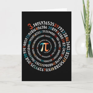 Lustiger Pi-Tag 3.14 Pi-Symbol Spiralzahl Mathe-Li Karte
