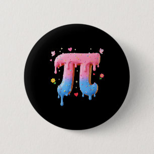 Lustiger Pi-Tag Eis-Drip 3.14 Mathe-Wortspiel Lehr Button