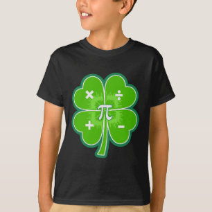 Lustiger Pi-Tag-Mathe-Patricks-Tag-Glück-Kleeblatt T-Shirt