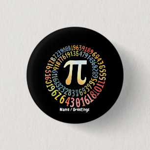 Lustiger Pi-Tag Spiral Zahlen Coole Mathematik Button