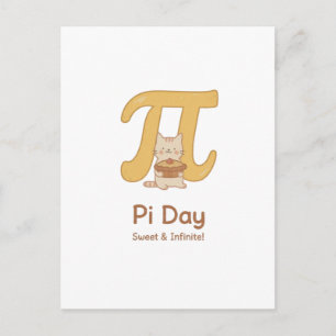 Lustiger Pi-Tag-Tier mit Torte – Geschenk für Math Feiertagspostkarte