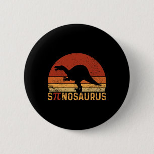 Lustiger Pi-Tag-Wortspiel Spinosaurus Dinosaurier  Button