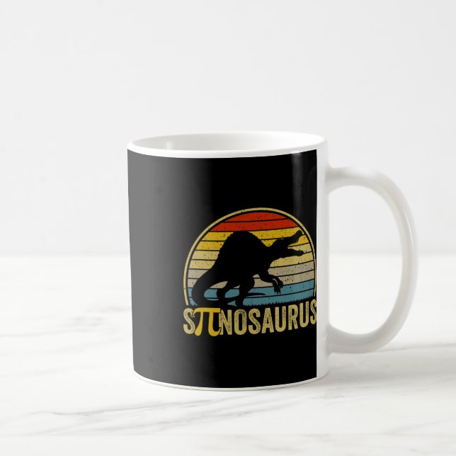 Lustiger Pi-Tag-Wortwitz - Spinosaurus Dinosaurier Kaffeetasse (Rechts)