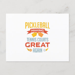 Lustiger Pickleball macht Tennisplätze wieder groß Ankündigungspostkarte