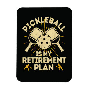 Lustiger Pickleball Mein Rentenplan Vintage Magnet