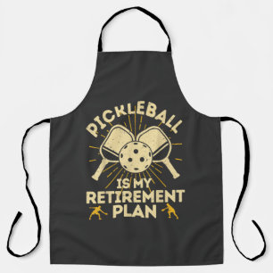 Lustiger Pickleball Mein Rentenplan Vintage Schürze