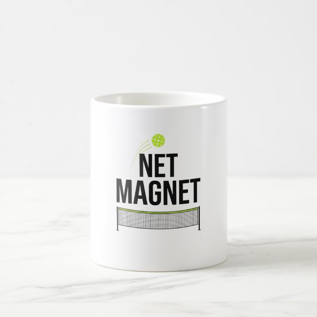 Lustiger Pickleball-Netz-Magnet-Mug Kaffeetasse (Mittel)