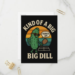 Lustiger Pickleball-Sozialclub Big Dill Einladungspostkarte