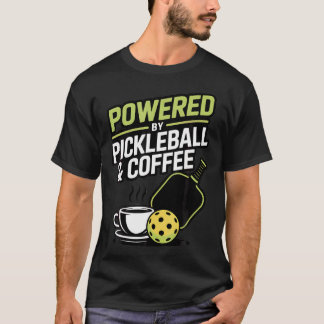 Lustiger Pickleball-Spieler Kaffeeliebhaber T-Shirt