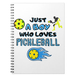 Lustiger Pickleball-Spieler Nur Ein Junge Der Pick Notizblock
