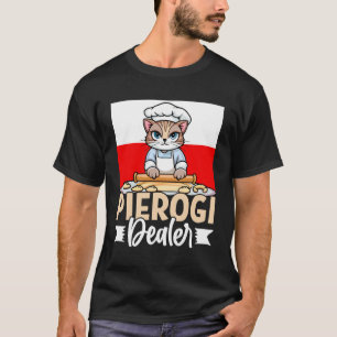 Lustiger Pierogi-Händler-Katz-Design für polnische T-Shirt