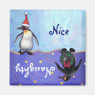 Lustiger Pinguin-frecher Nizza Feiertags-Magnet Magnet