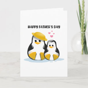 Lustiger Pinguin Frohen Vatertag Karte