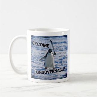 Lustiger Pinguin-Meme-Kaffeebecher – “Werde unregi Kaffeetasse
