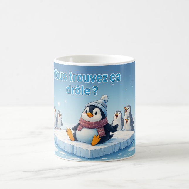 Lustiger Pinguin-Moment Kaffeetasse (Mittel)