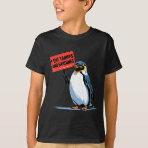 Lustiger Pinguin-Zolltarif-Wortspiel Ich esse Zöll T-Shirt