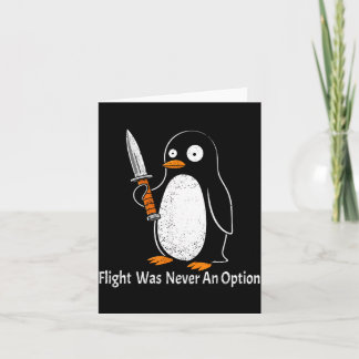 Lustiger Pinguinflug war eine Option Sarkastisch Karte