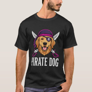 Lustiger Piratenhund Golden Retriever Vektor T-Shirt