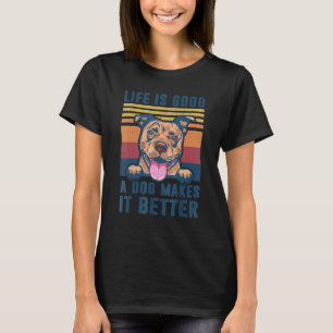 Lustiger Pit Bull Hund Pit Bull Hund Vater Mutte T-Shirt