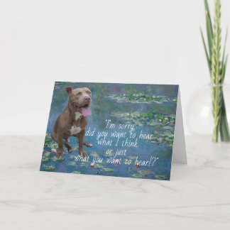 Lustiger Pit Bull Karte