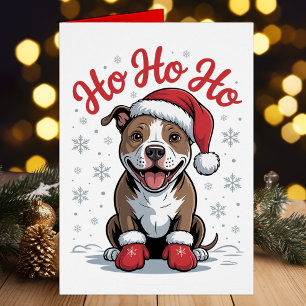 Lustiger Pit Bull Santa Pittbull Weihnachten Hund