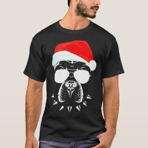 Lustiger Pitbull-Hundegesicht-Sonnenbrille Mit Hut T-Shirt