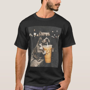 Lustiger Pitbull mit Eiskaffee Lustiger Hund Lifes T-Shirt