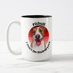 Lustiger Pitbull-Spruch Zwei-Ton-Kaffeetasse Zweifarbige Tasse