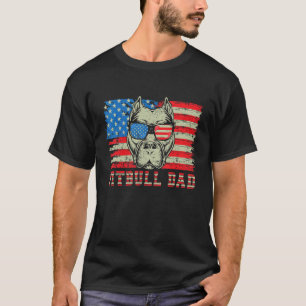 Lustiger Pitbull-Vater American Pit Bull Hund Us F T-Shirt