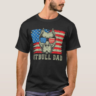 Lustiger Pitbull-Vater American Pit Bull Hund Us F T-Shirt