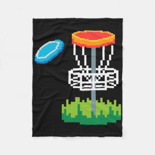 Lustiger Pixel-Disc-Golf-Abschlagspieler Sket Golf Fleecedecke