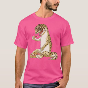 Lustiger Pizza-Liebhaber Reptil Leopard Gecko T-Shirt