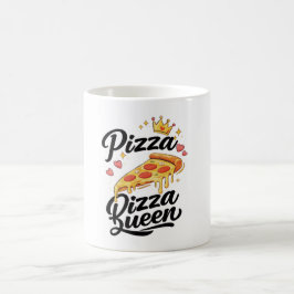Lustiger Pizza-Queen-Kochtasse für Frauen Hübsches Kaffeetasse