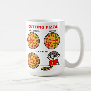 Lustiger Pizza-Schneide-Mug Kaffeetasse
