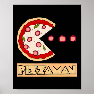Lustiger Pizza-Wortwitz Poster