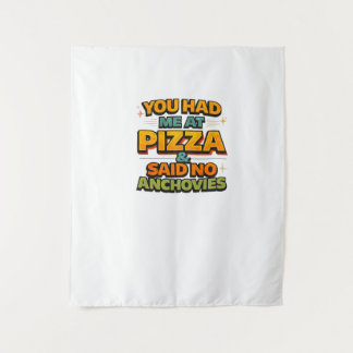 Lustiger Pizza-Zitat-Aufkleber – „You Had Me At Pi Wandteppich